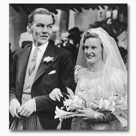 Photograph of Nicholas and Helen Eliot's Wedding (1939), Port Eliot Collection