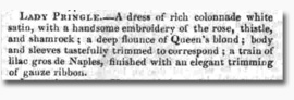 Lady Pringle's Gown Described in 'London Standard' 25 Mar 1831