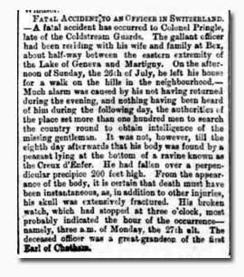 Death Notice for John Henry Pringle 'Belfast Morning News' 26 Aug 1868