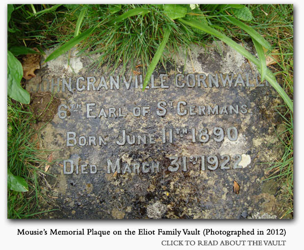 Memorial Plaque on Eliot Family Vault (Click to Read More)