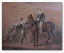 Edward, Granville and William Eliot at Eton (1843, by Edward Hayes), Port Eliot Collection