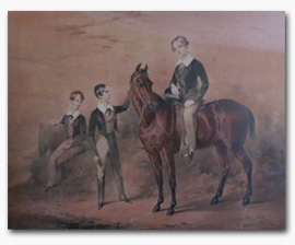 Edward, Granville and William Eliot at Eton (1843, by Edward Hayes), Port Eliot Collection