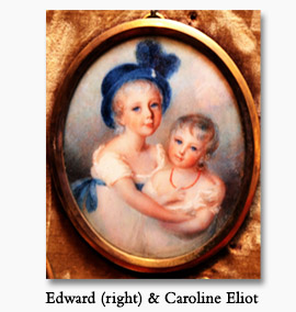 Edward Granville and Caroline Georgiana Eliot, Miniature from Port Eliot Collection