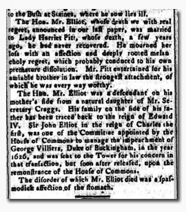 Clipping from 'Kentish Weekly Post' 26 Sep 1797