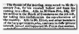 Clipping in 'Newcastle Courant' 25 May 1782